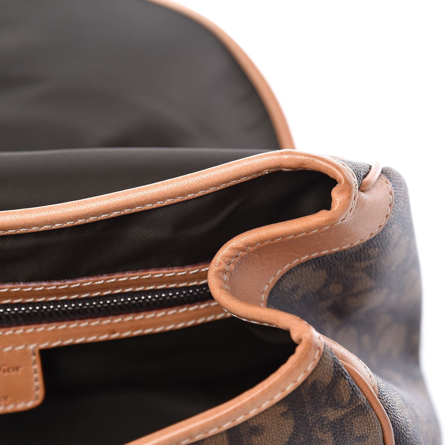 Christian Dior Monogram Romantique Trotter Flap Bag Brown 9 of 12