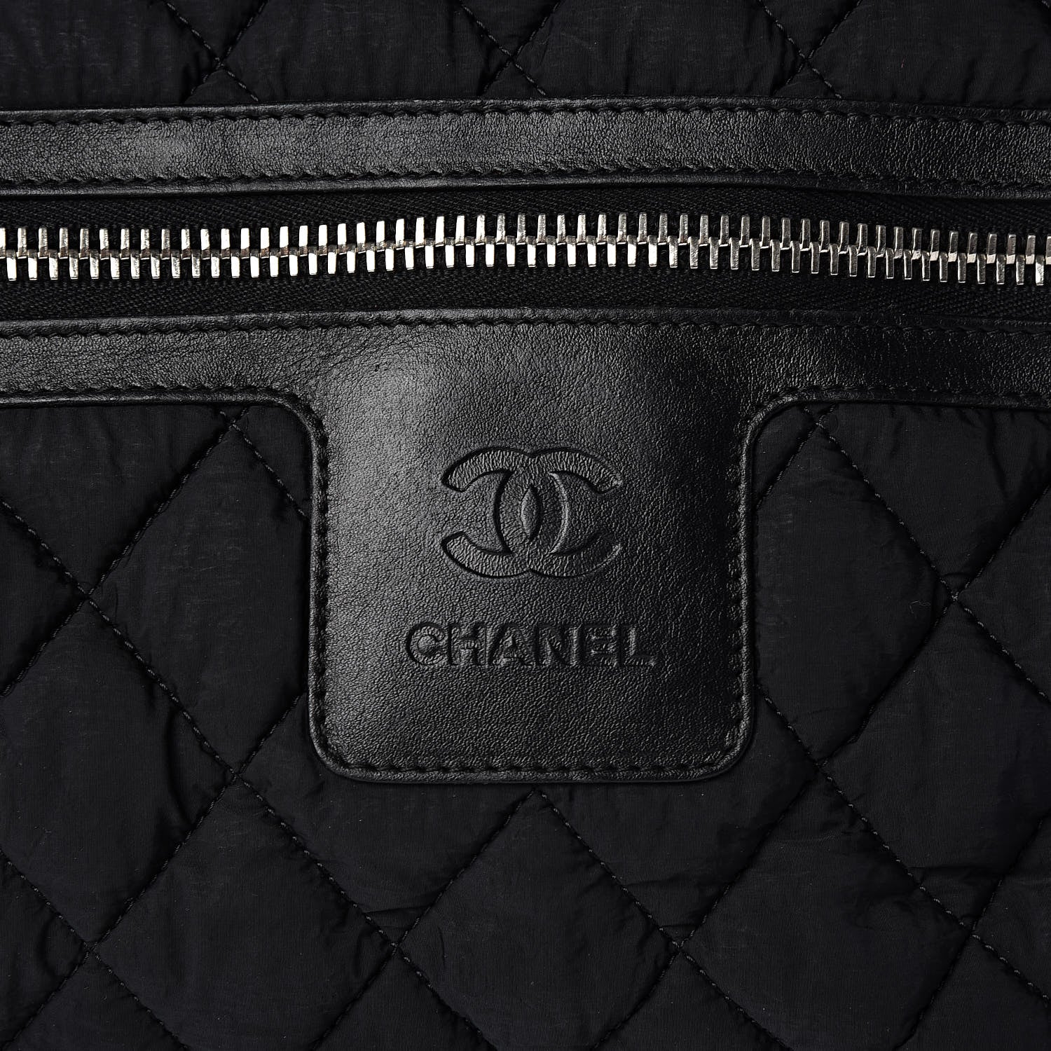 Chanel Nylon Quilted Coco Cocoon Bowler Black 8 of 10