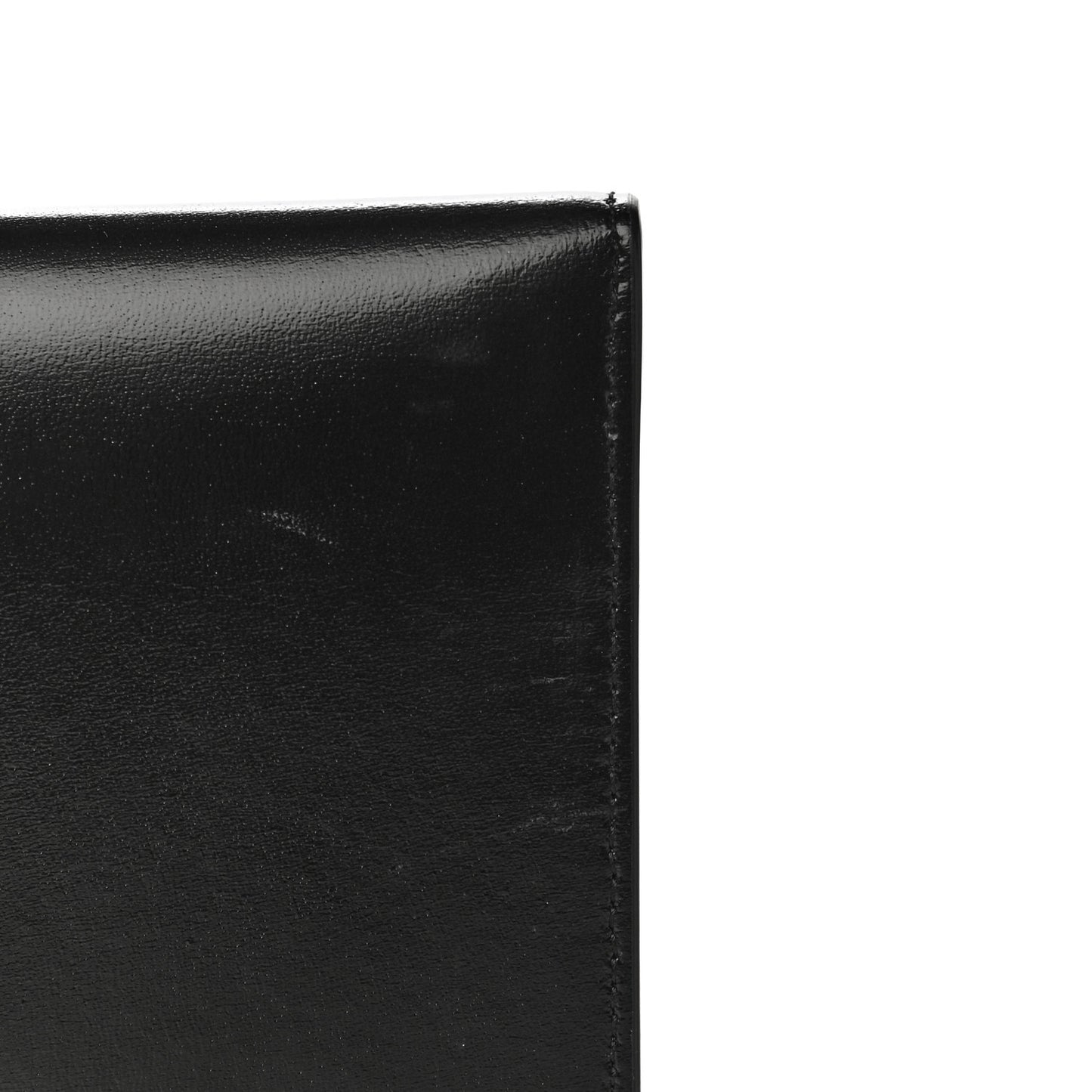 Smooth Shiny Calfskin Monogram Uptown Pouch Black