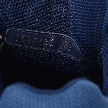 Chanel Suede Calfskin CC Sneakers 39 Blue Black 10 of 11