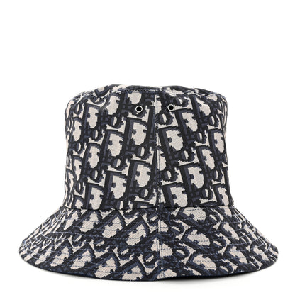 Christian Dior Polyester Cotton Oblique Teddy-D Brim Bucket Hat 57 Blue 4 of 8