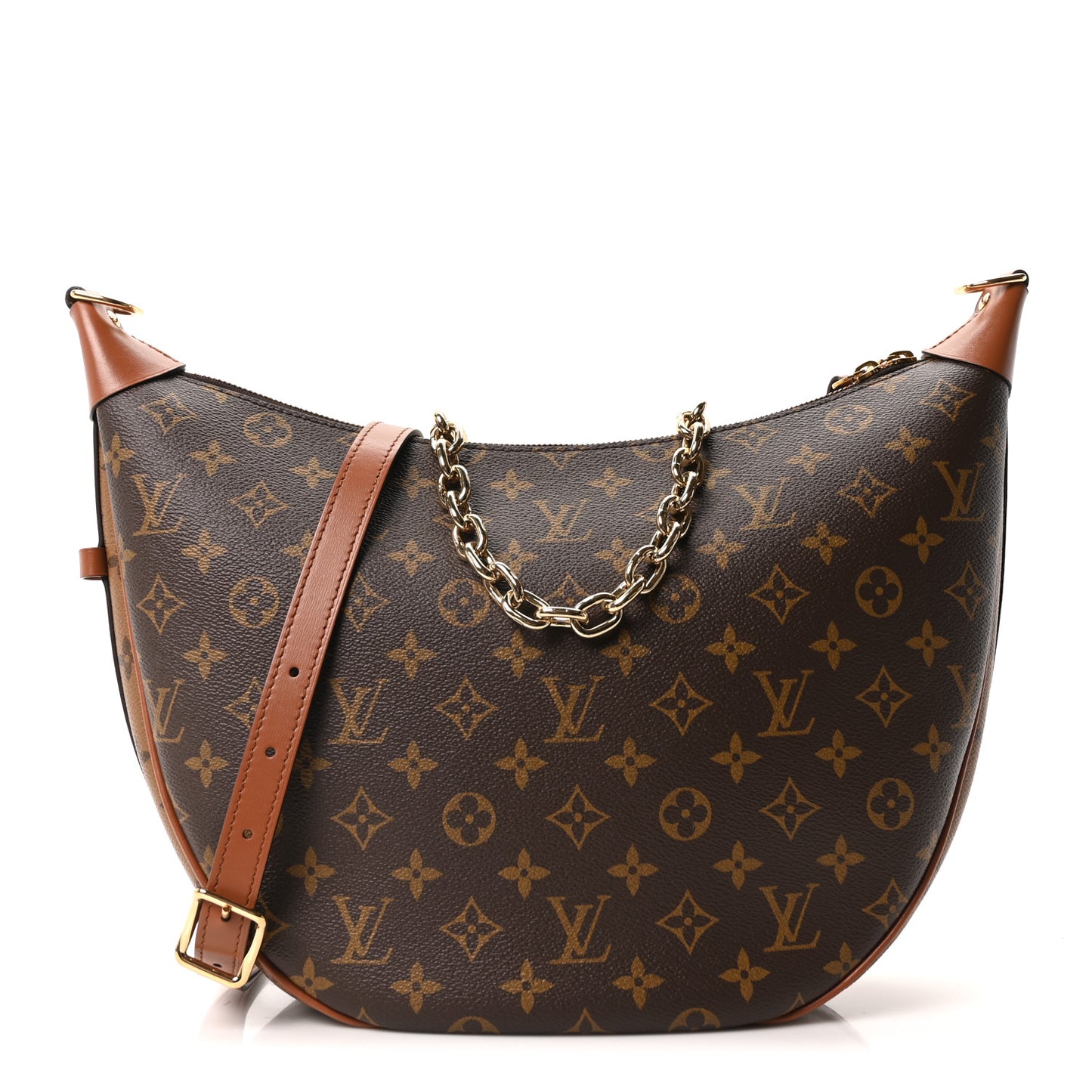 Reverse Monogram Loop Hobo