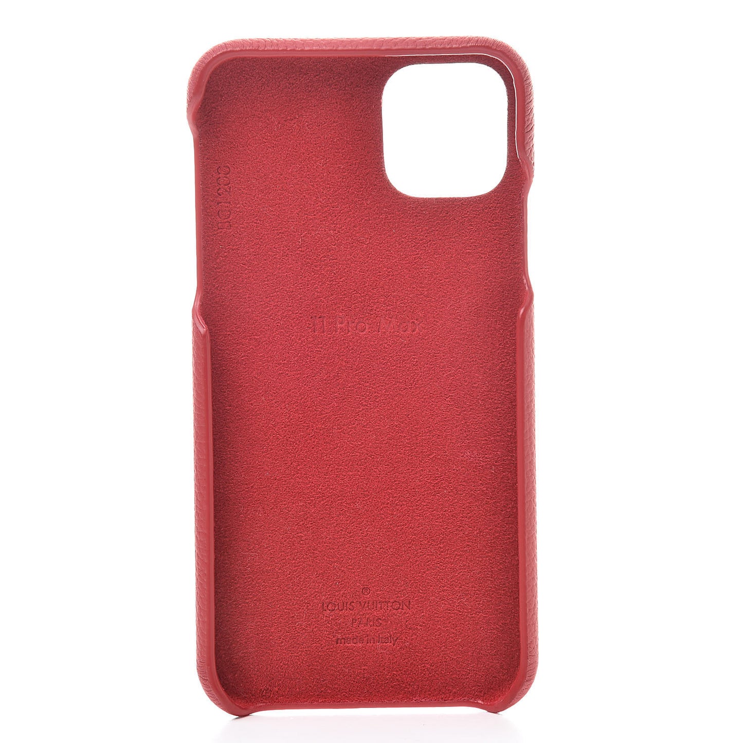 Calfskin Monogram iPhone 11 Pro Max Bumper Scarlet