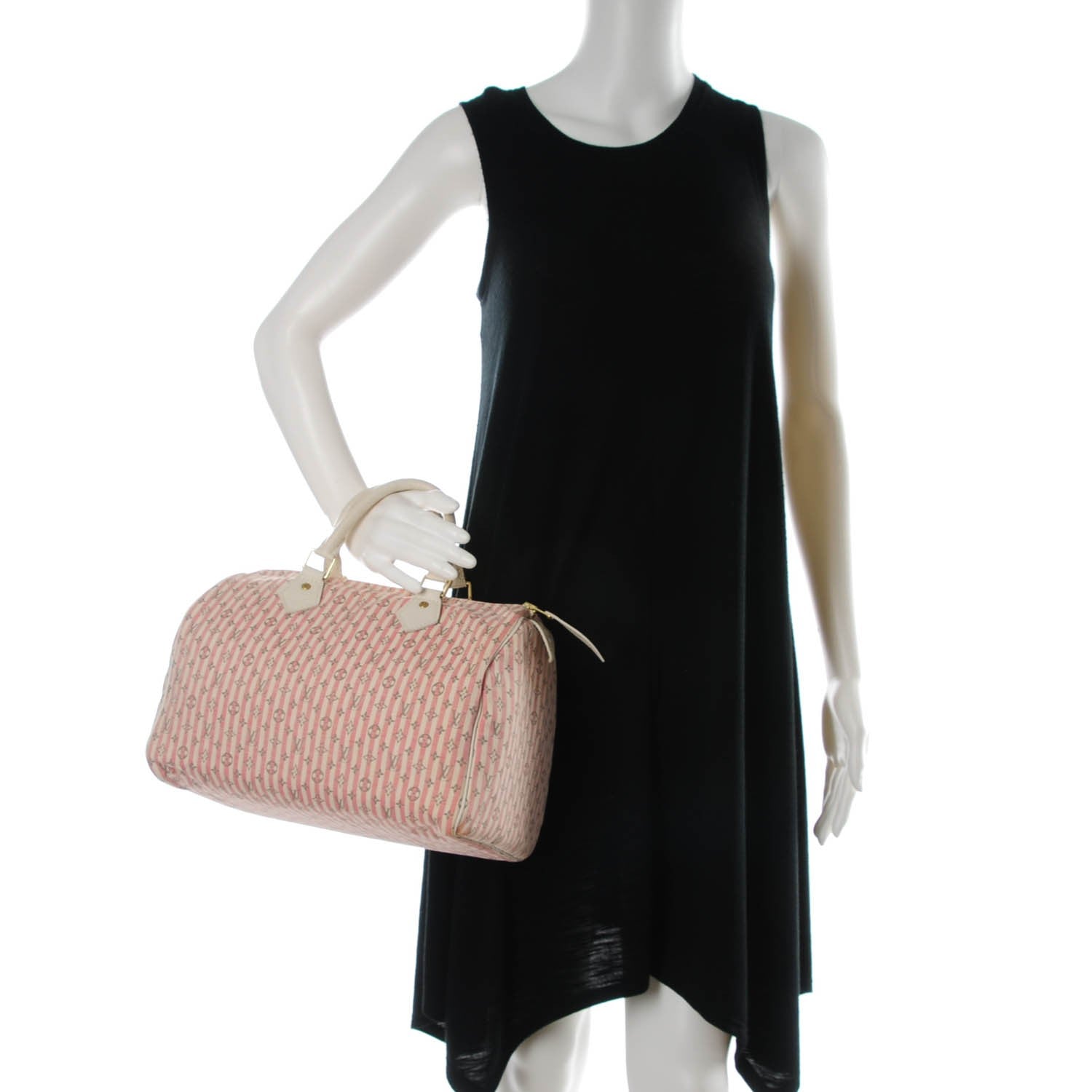 Louis Vuitton Mini Lin Croisette Speedy 30 Rouge 2 of 7