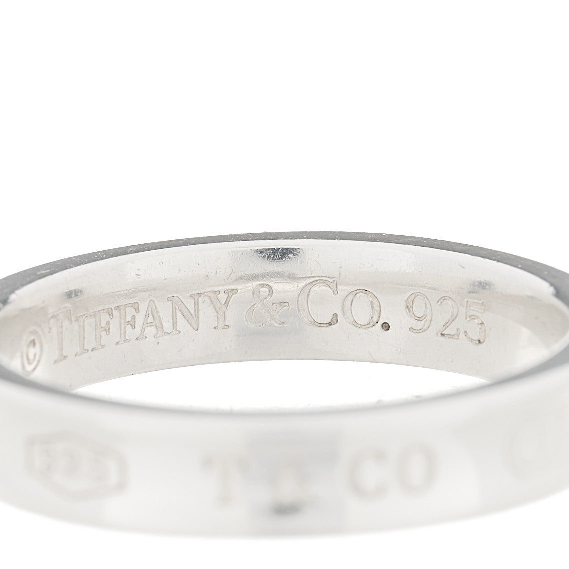 Tiffany Sterling Silver Narrow 1837 Band Ring 54 7 4 of 4