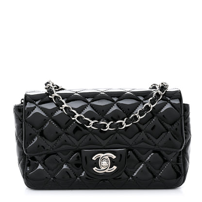 Chanel Patent Calfskin Quilted Mini Rectangular Flap Black 1 of 11