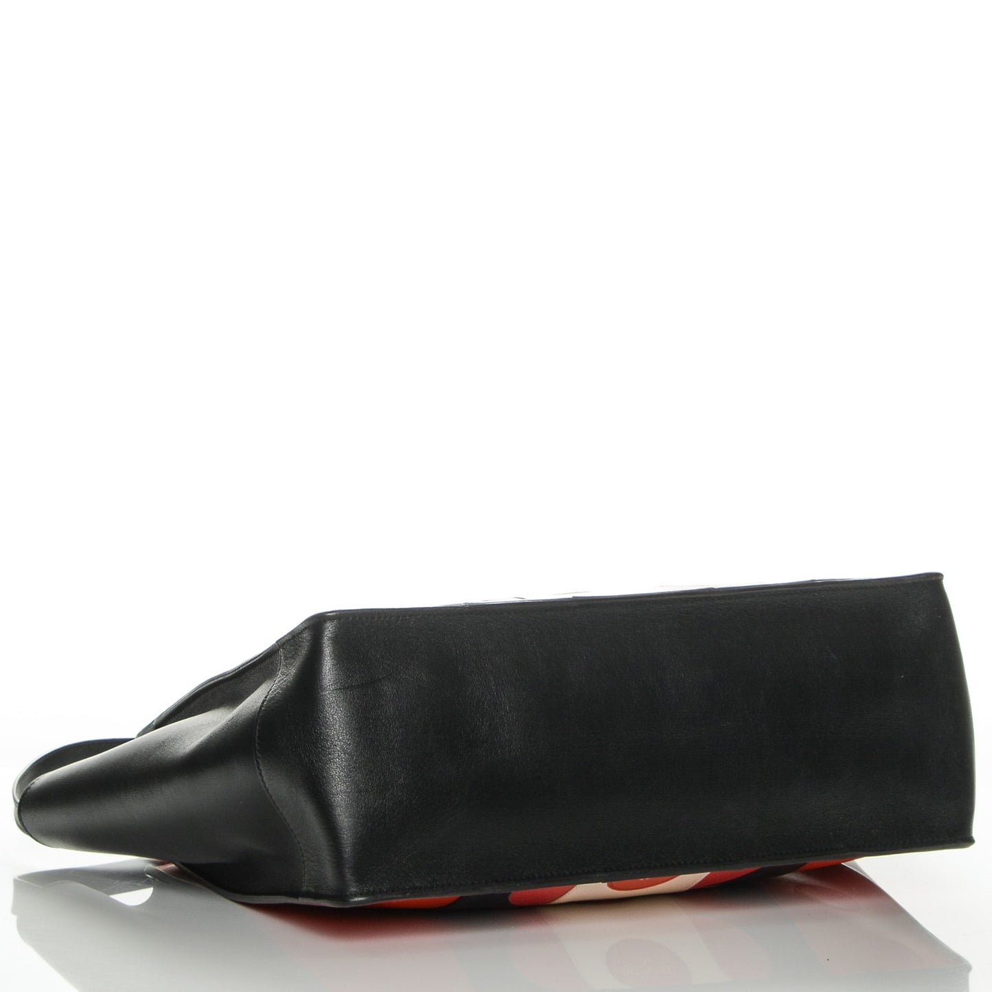 Calfskin Carmen Medium Tote Black Deep Rose