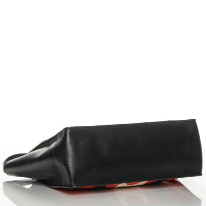 Valentino Garavani Calfskin Carmen Medium Tote Black Deep Rose 4 of 9