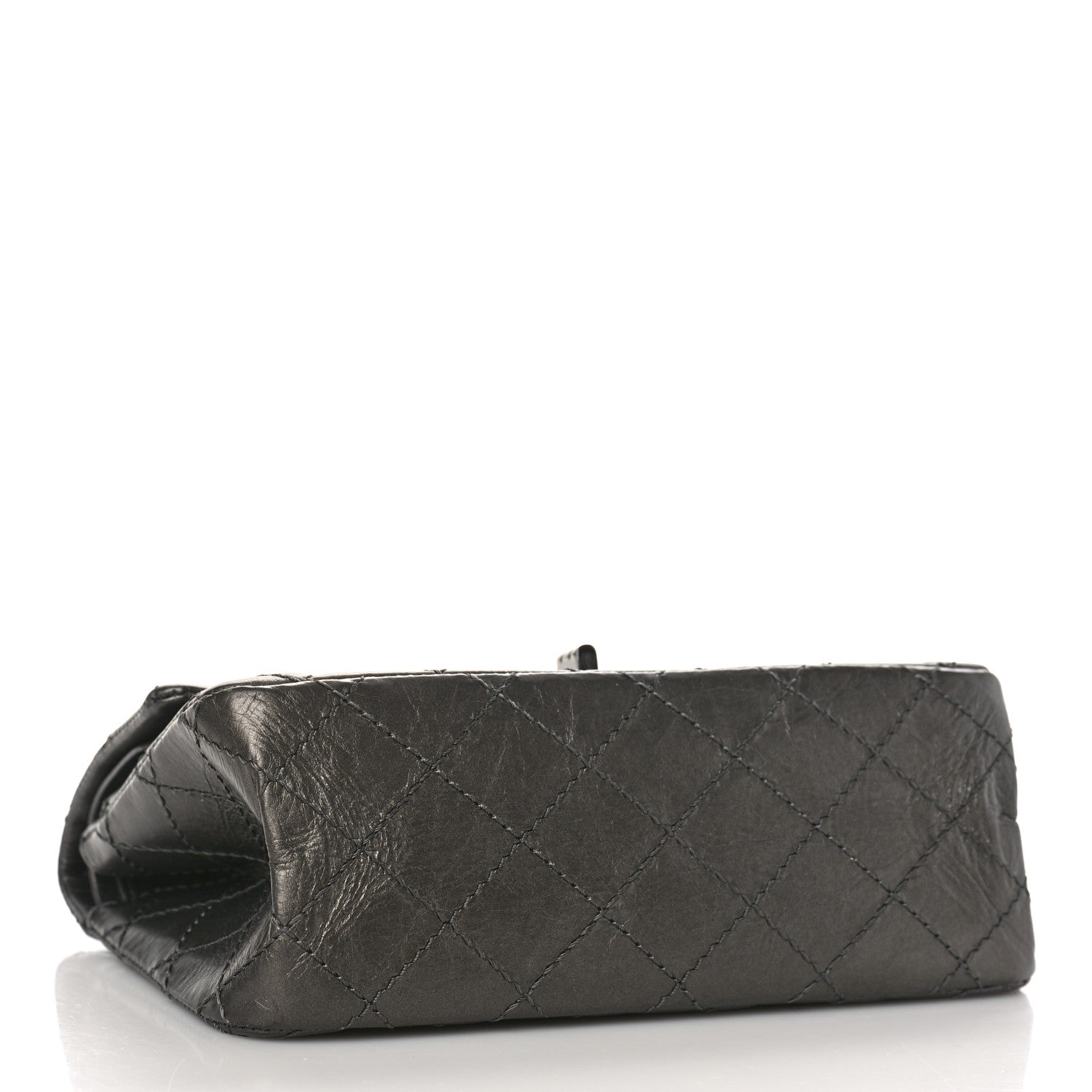 Chanel Aged Calfskin Quilted 2.55 Reissue Mini Flap Dark Silver 4 of 10