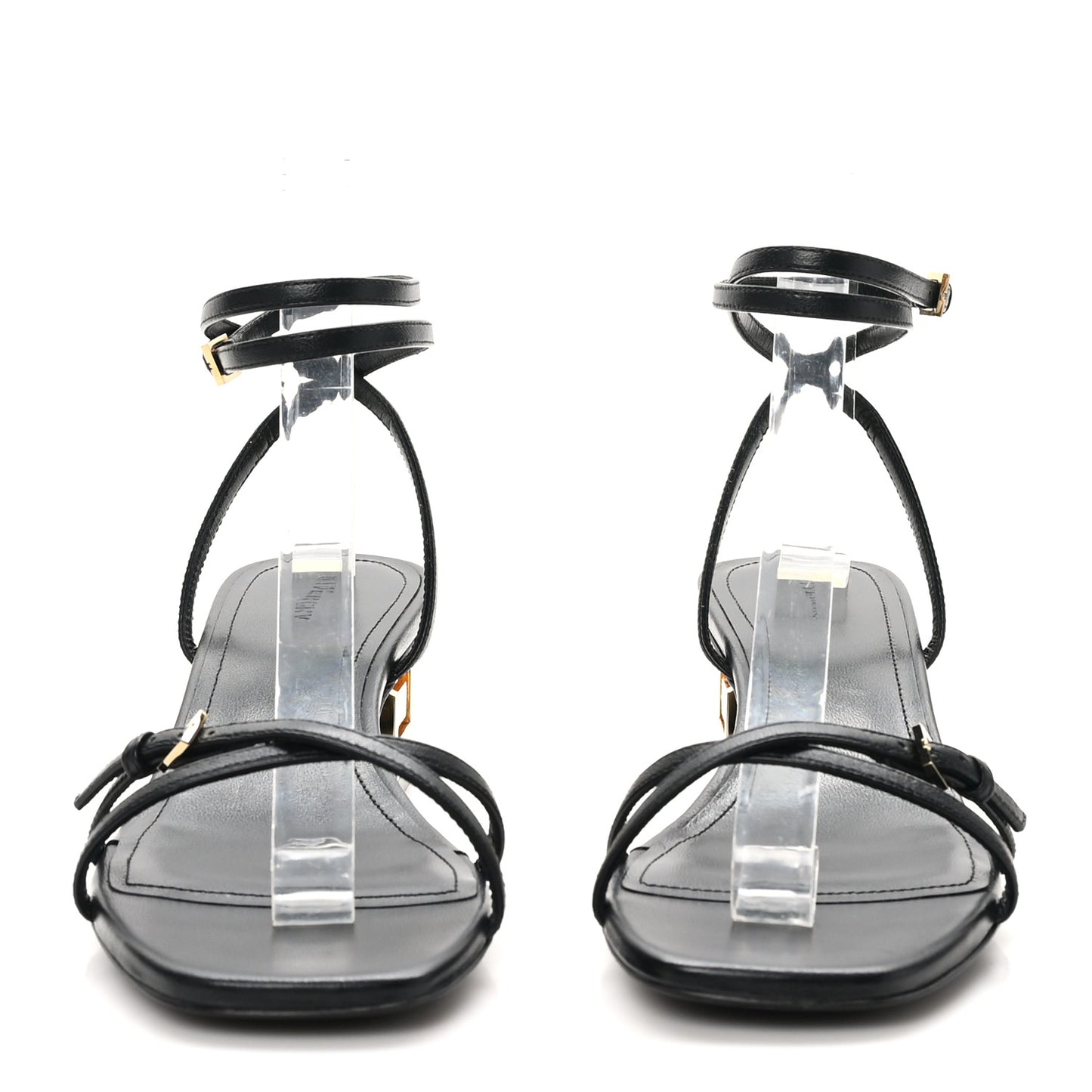 Lambskin 4G Cube 45 Strap Sandals 37 Black