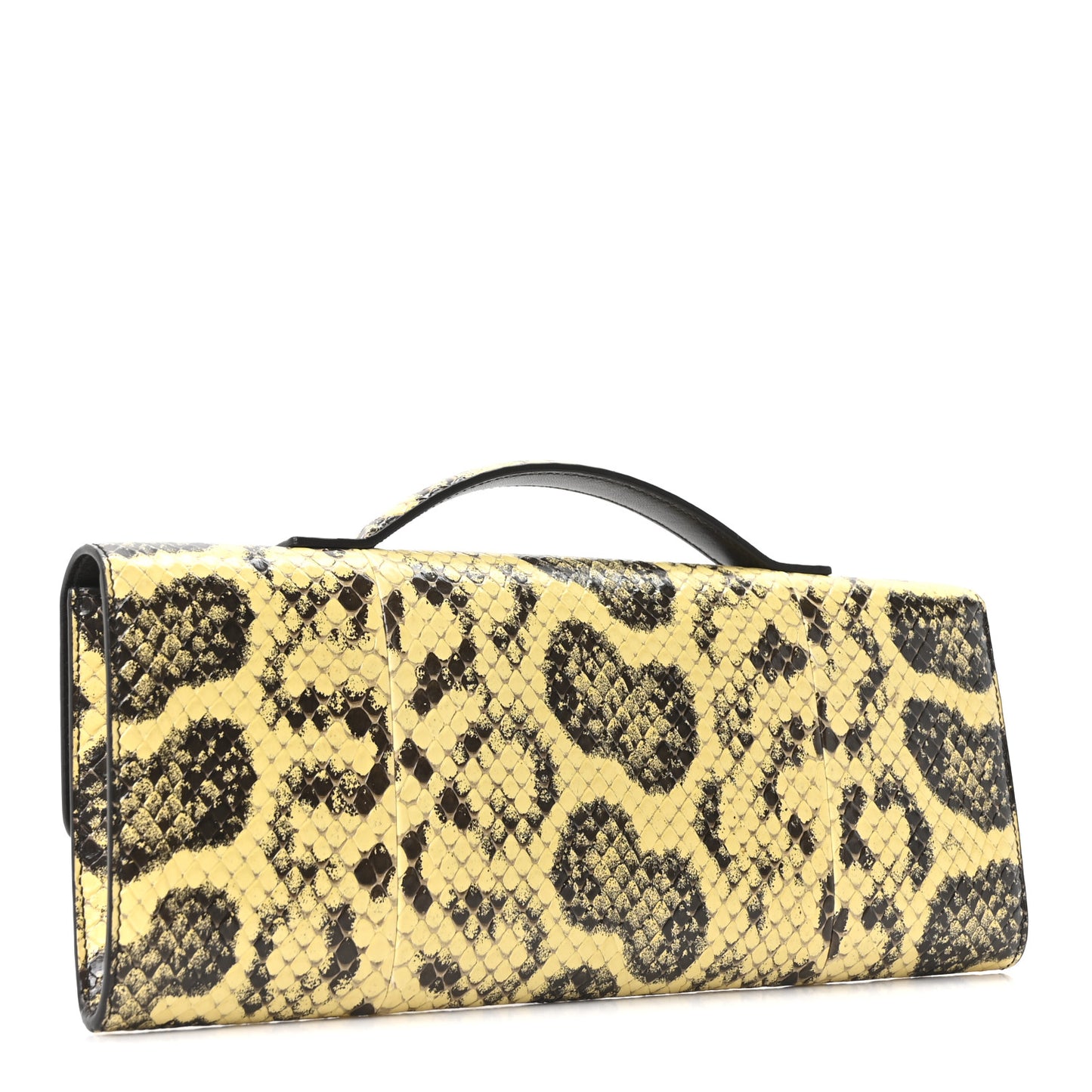 Snakeskin Long Andiamo Top Handle Clutch