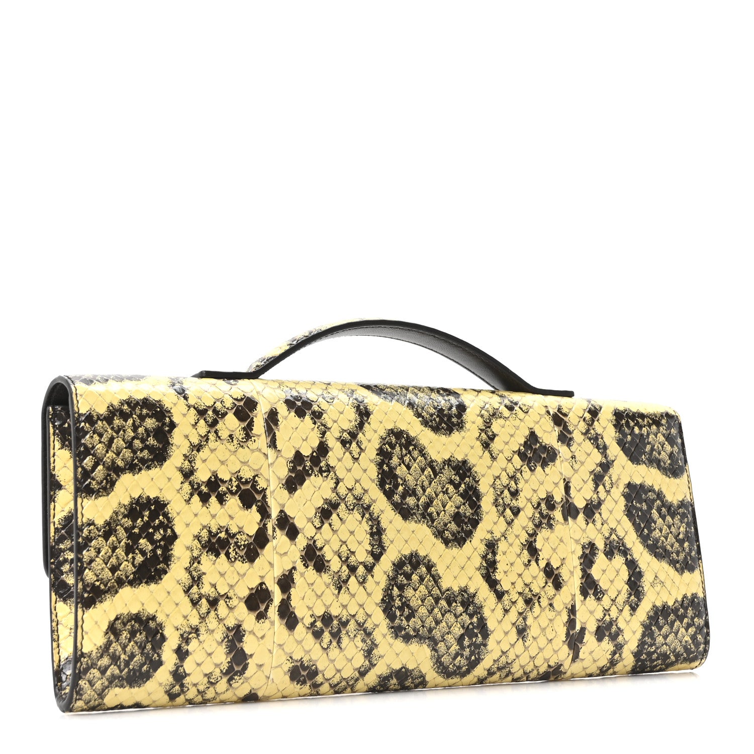 Bottega Veneta Snakeskin Long Andiamo Top Handle Clutch 3 of 10