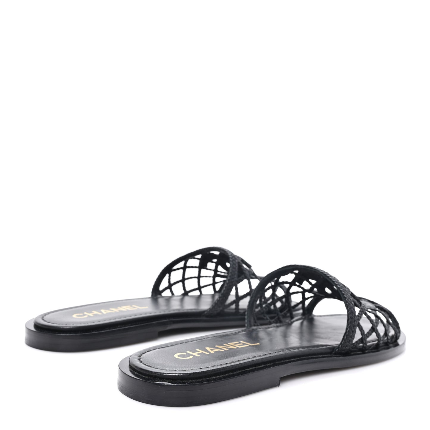 Lambskin Braided CC Mules 40 Black