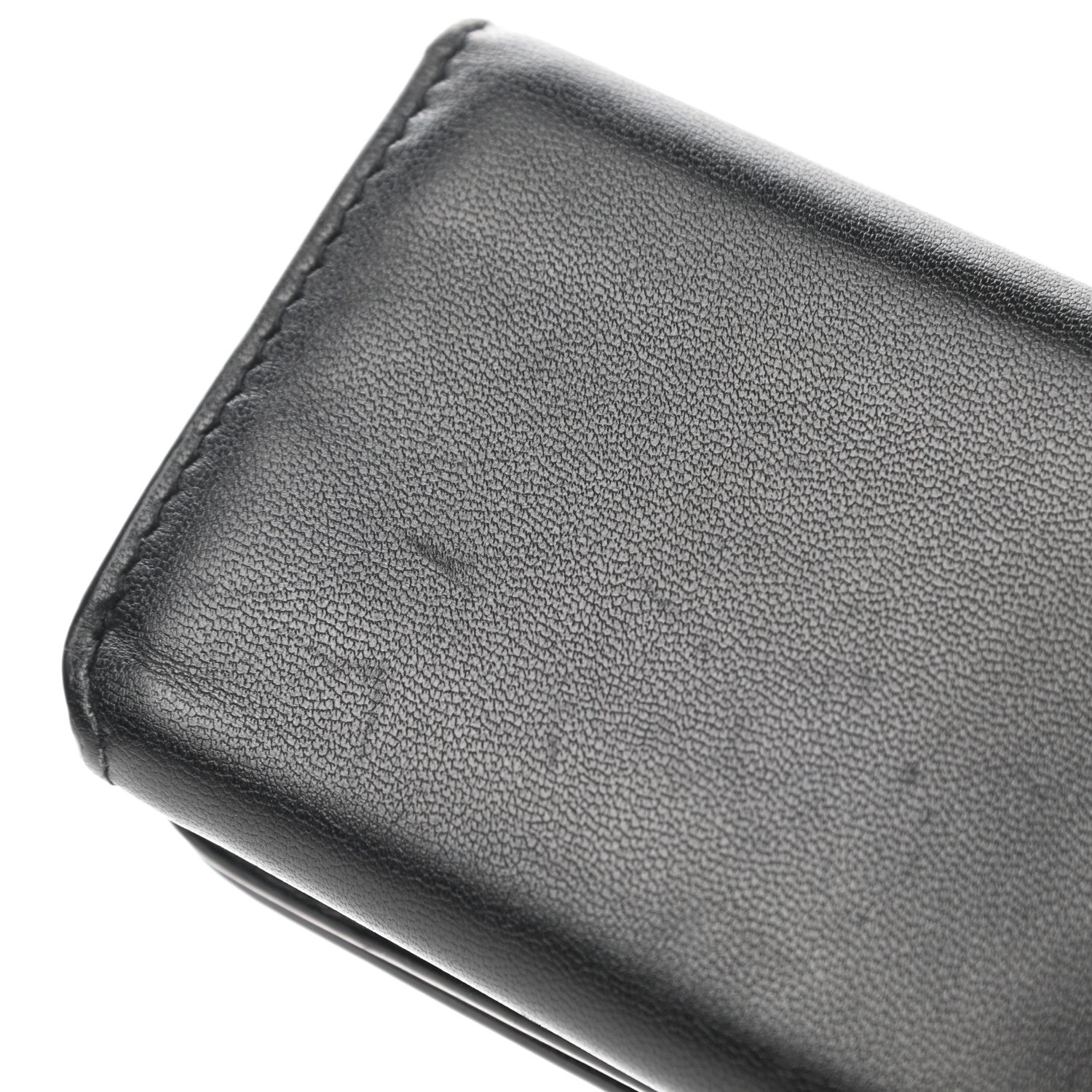 Balenciaga Calfskin Logo Mini Cash Wallet Black 8 of 11