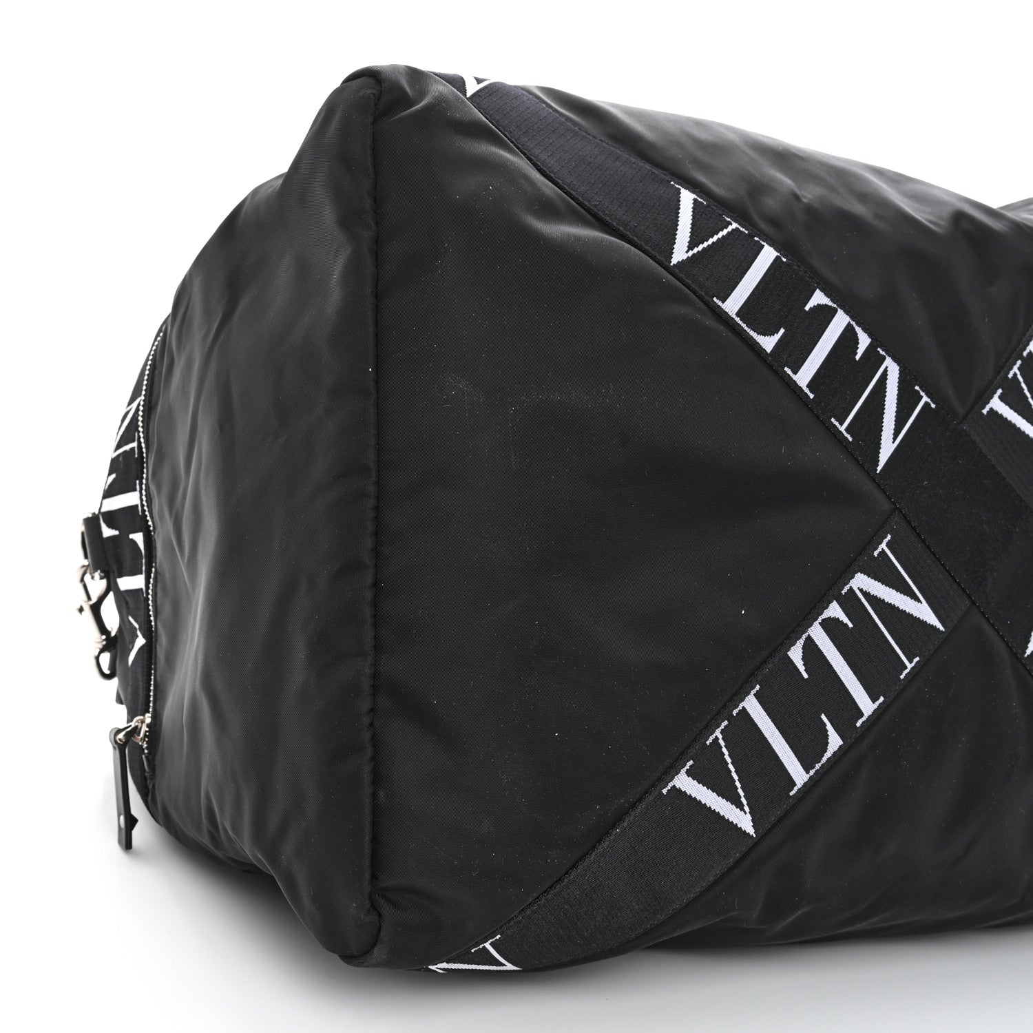 Valentino Garavani Nylon Ribbon VLTN Duffle Bag Black 8 of 9