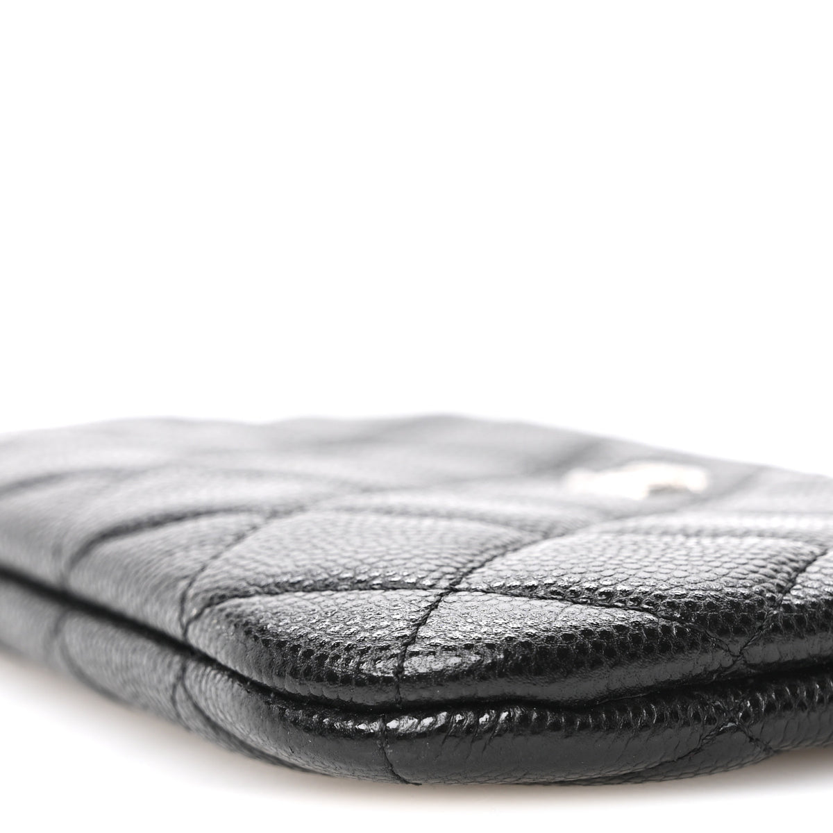 Caviar Quilted Small Cosmetic Case Black