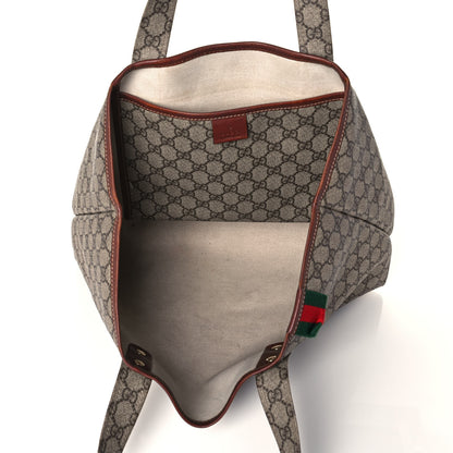 Gucci GG Plus Monogram Medium Signature Web Loop Tote Brown 4 of 11