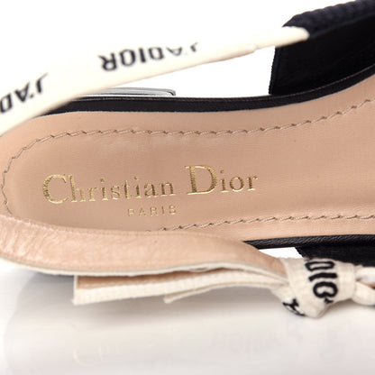 Christian Dior Technical Canvas Ribbon J'Adior Slingback Ballet Flats 36.5 Black 8 of 11