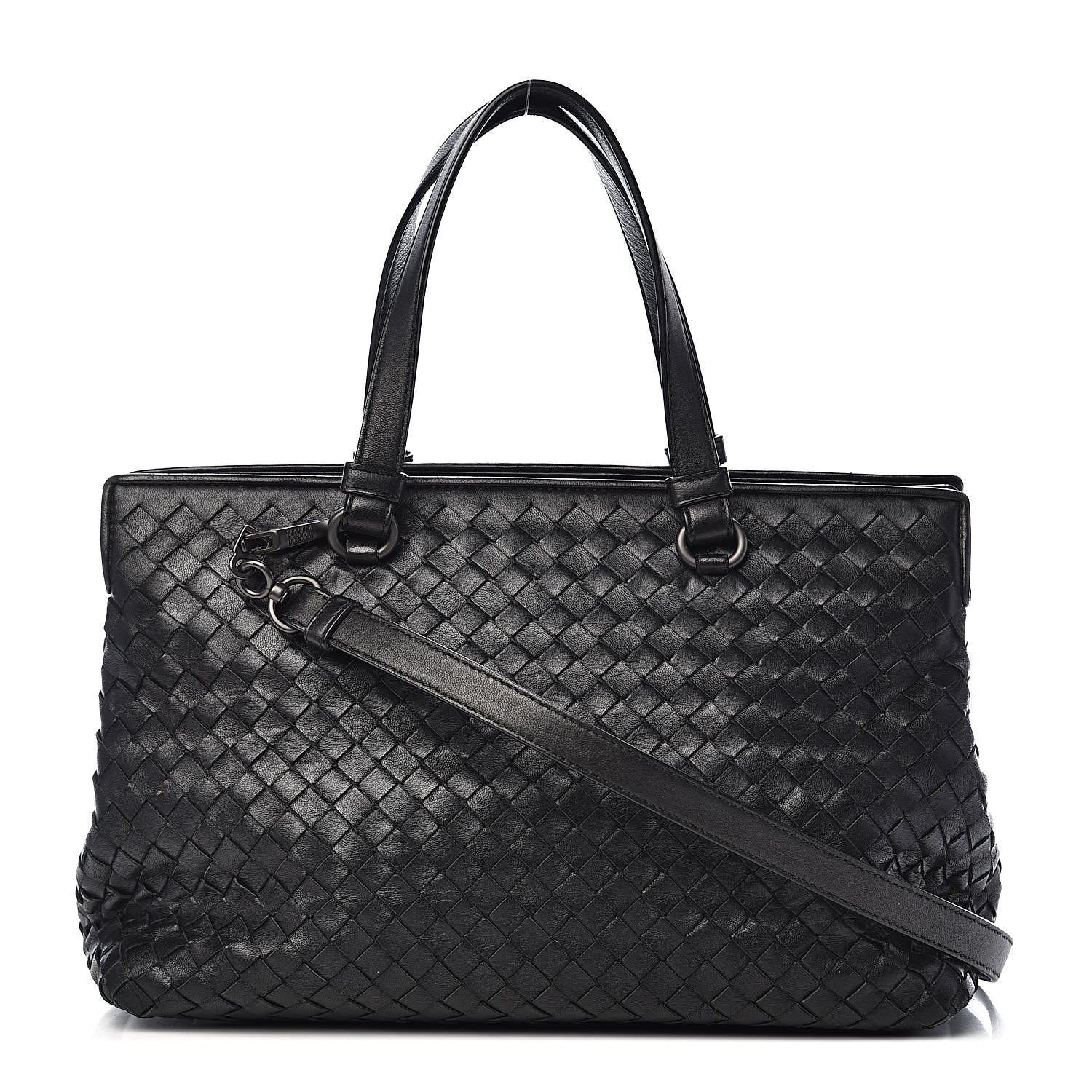 Bottega Veneta Nappa Intrecciato Small Accordion Tote Black 1 of 15