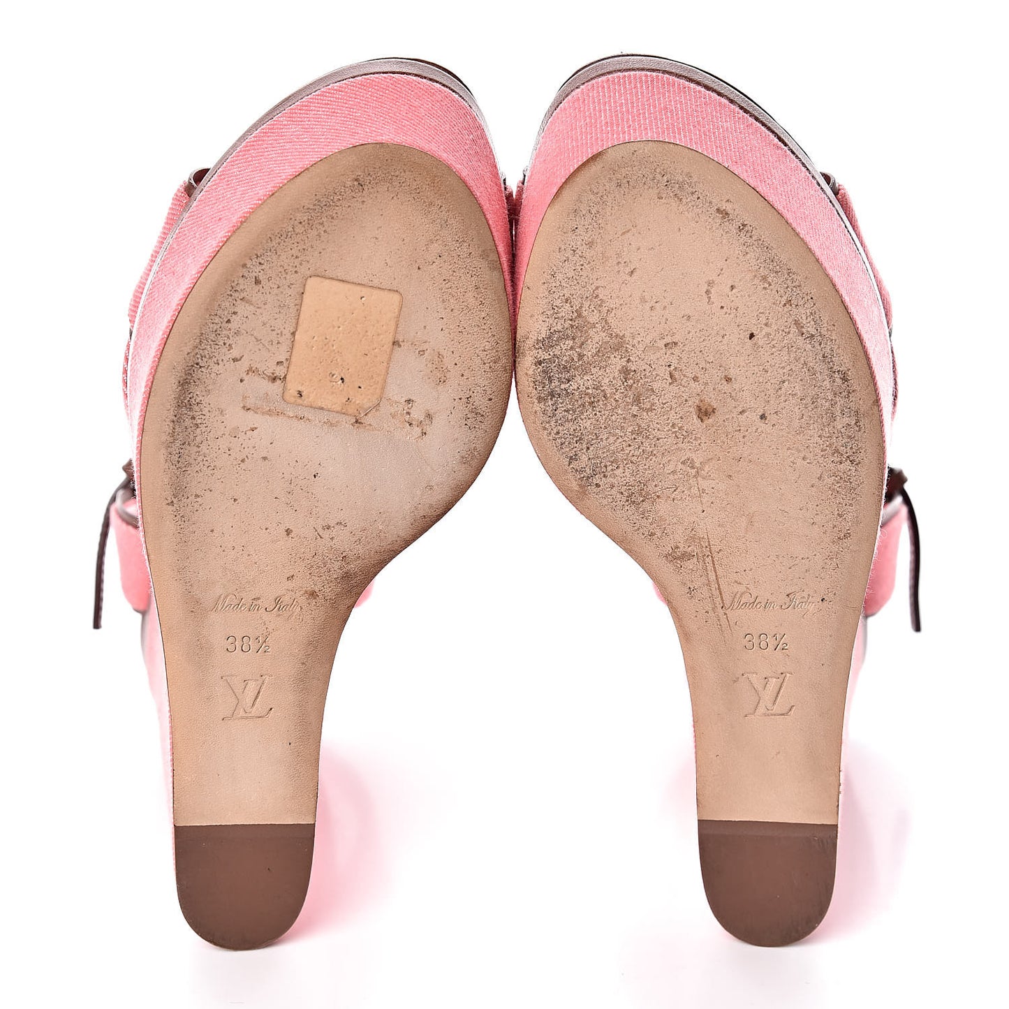 Denim Articles de Voyage Wedges 38.5 Rose