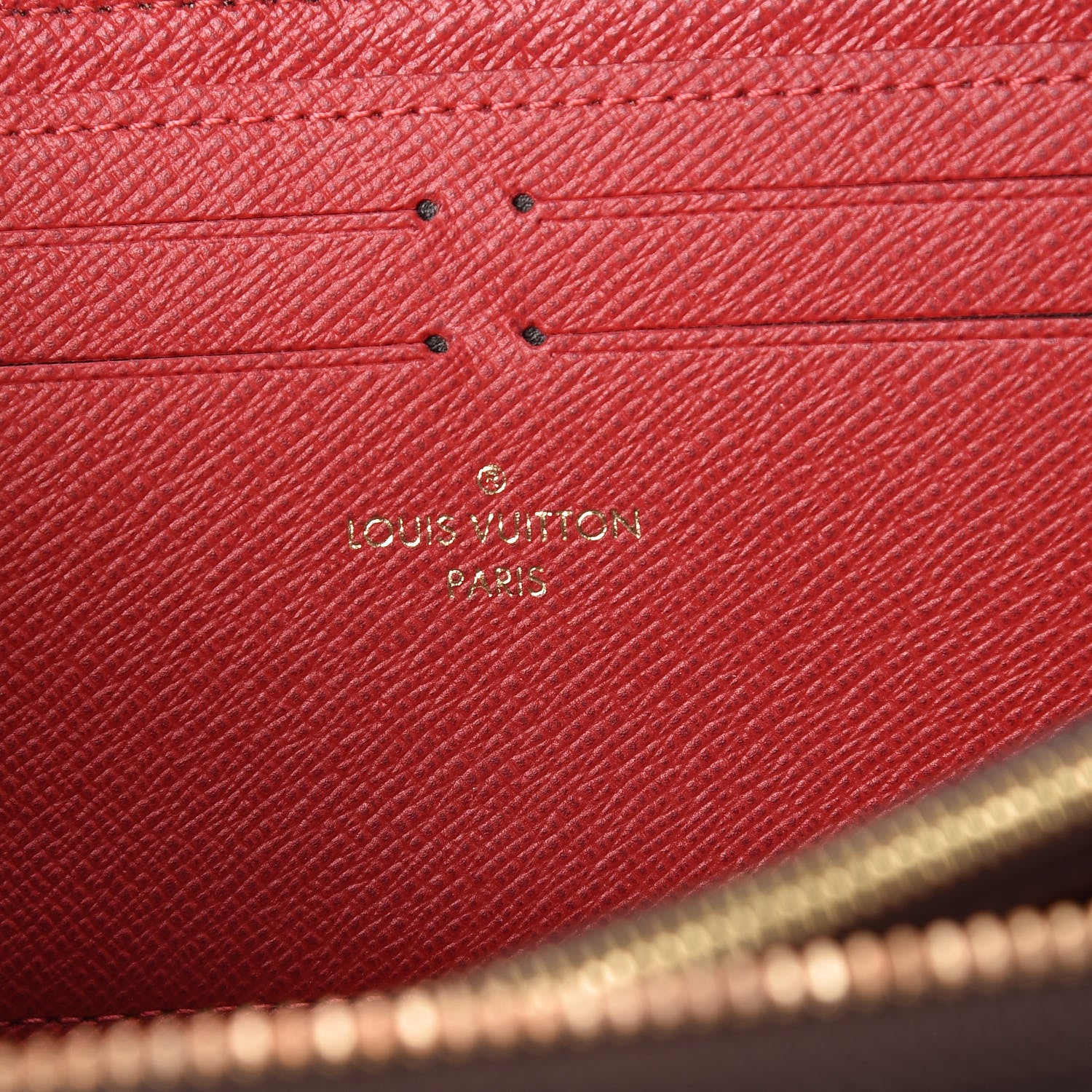 Louis Vuitton Damier Ebene Clemence Wallet Cherry 6 of 6