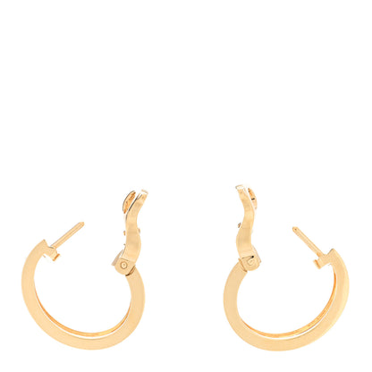 Cartier 18K Yellow Gold 5.5mm LOVE French Clip Hoop Earrings 3 of 5