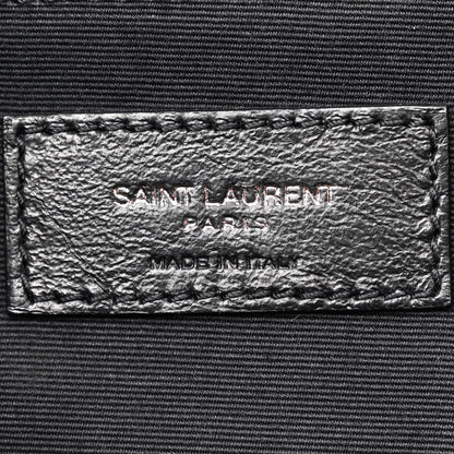 Saint Laurent Crinkled Calfskin Matelasse Monogram Medium Niki Chain Satchel Rouge Legion 6 of 12