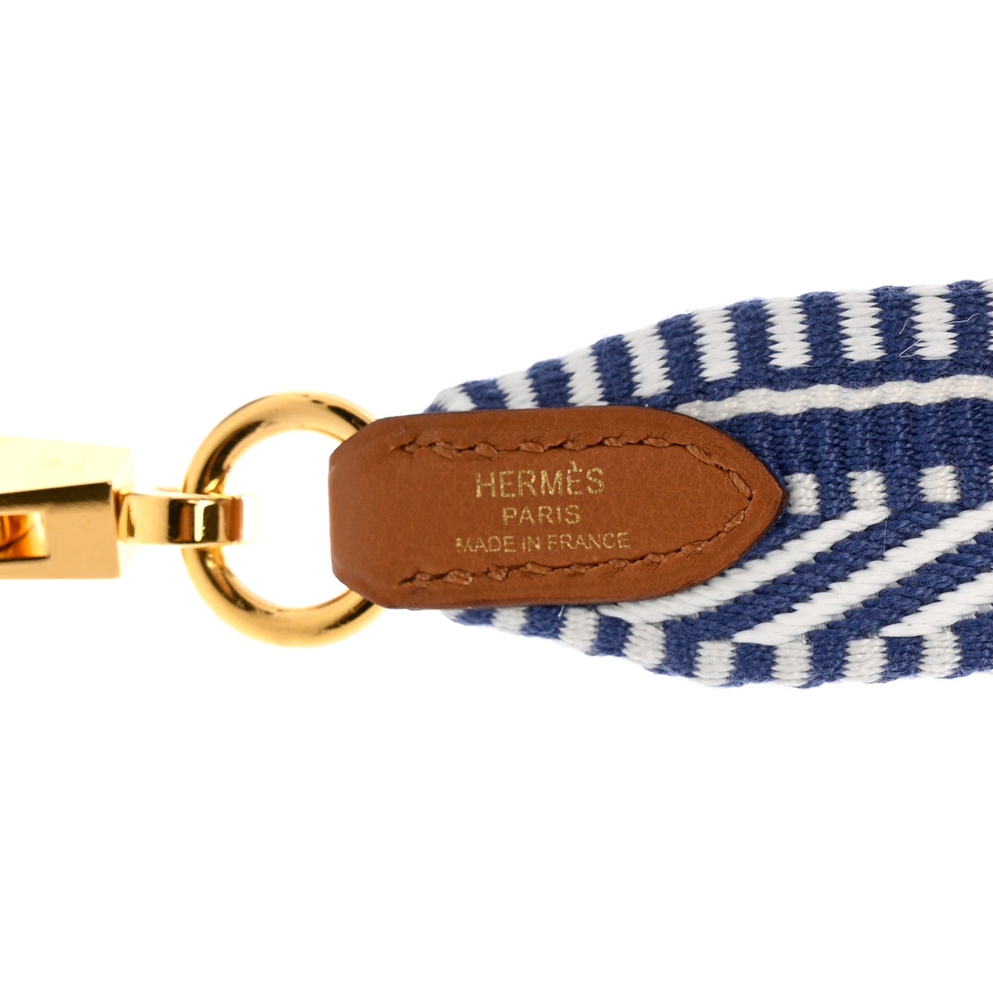 Toile Swift 25mm Sangle Cavale Shoulder Strap Ecru Bleu Brighton Gold