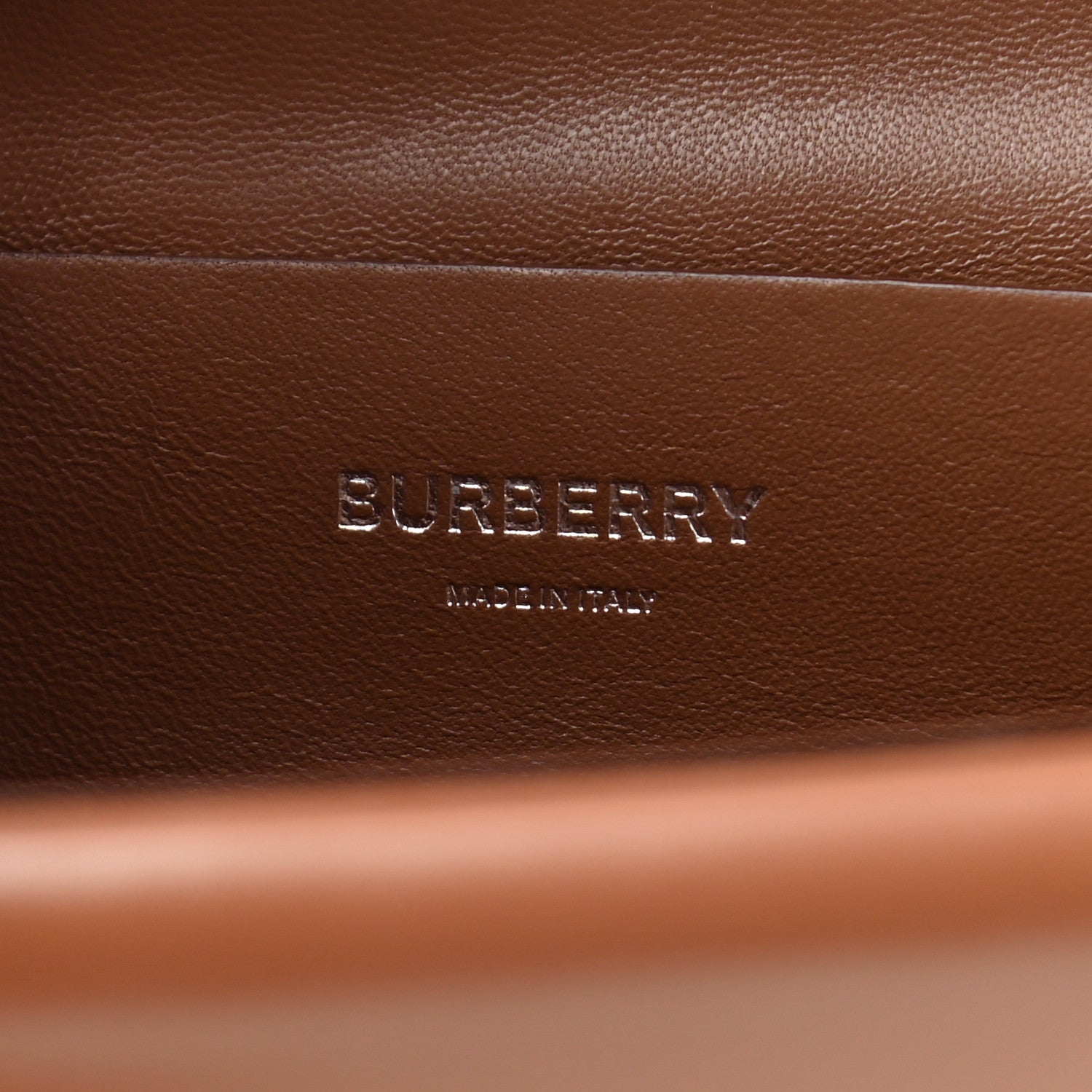 Burberry Canvas Calfskin Small TB Envelope Clutch Natural 6 of 7