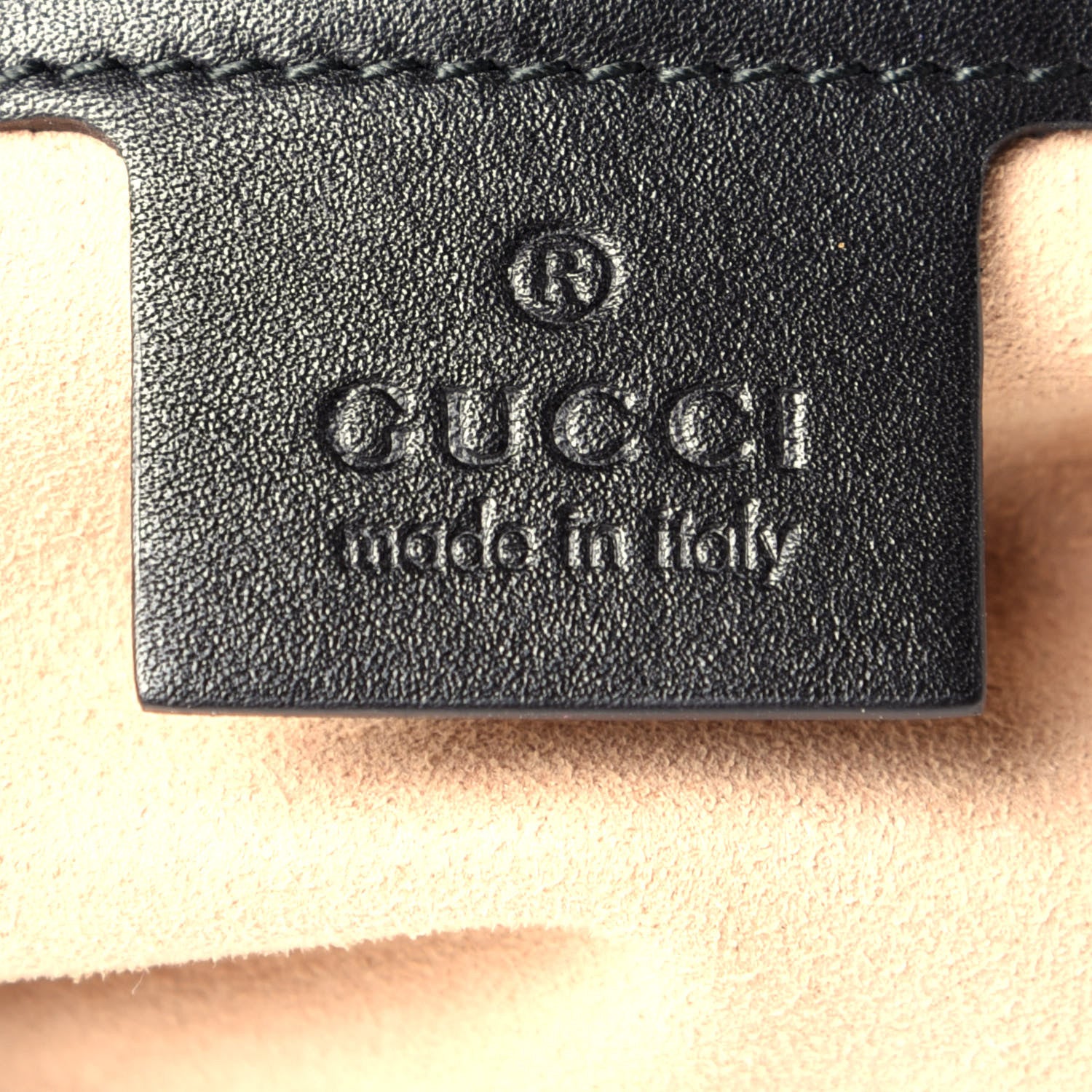 Gucci Calfskin Matelasse Medium GG Marmont Shoulder Bag Black 6 of 9
