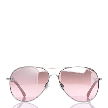 Chanel CC Aviator Sunglasses 4189-T-Q Pink 2 of 8