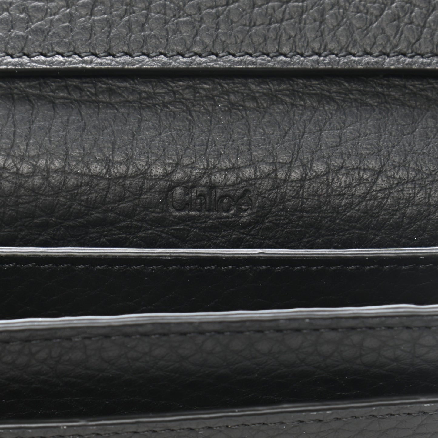 Calfskin Alphabet Card Holder Black
