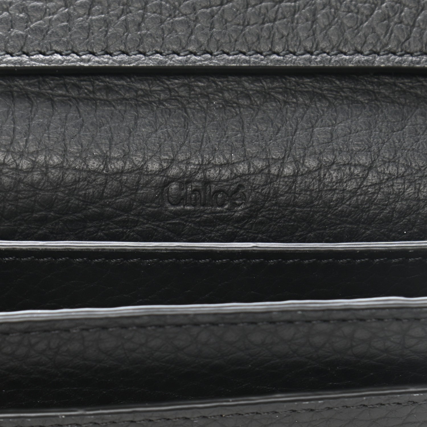 Chloe Calfskin Alphabet Card Holder Black 6 of 8