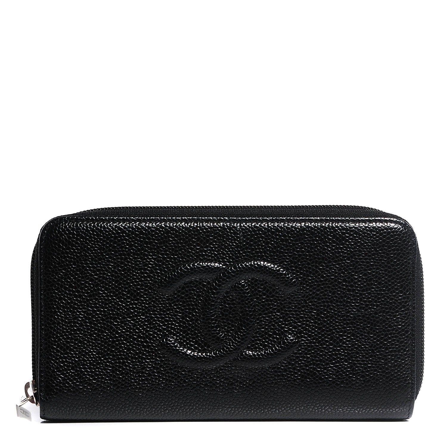 Chanel Caviar Large Timeless CC Zip Around Wallet Black 1 of 8