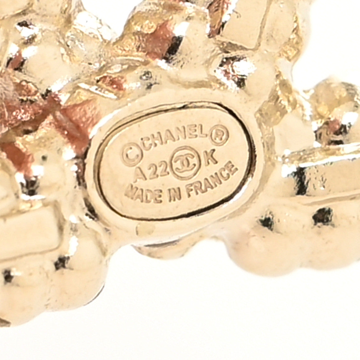 Chanel Crystal Baguette Pearl CC Drop Hoop Earrings Gold Pearly White 4 of 4
