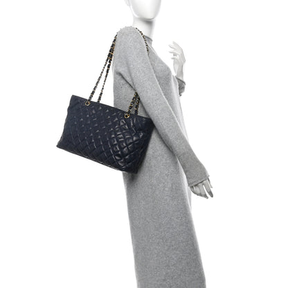 Chanel Lambskin Quilted Shoulder Bag Navy 2 of 11