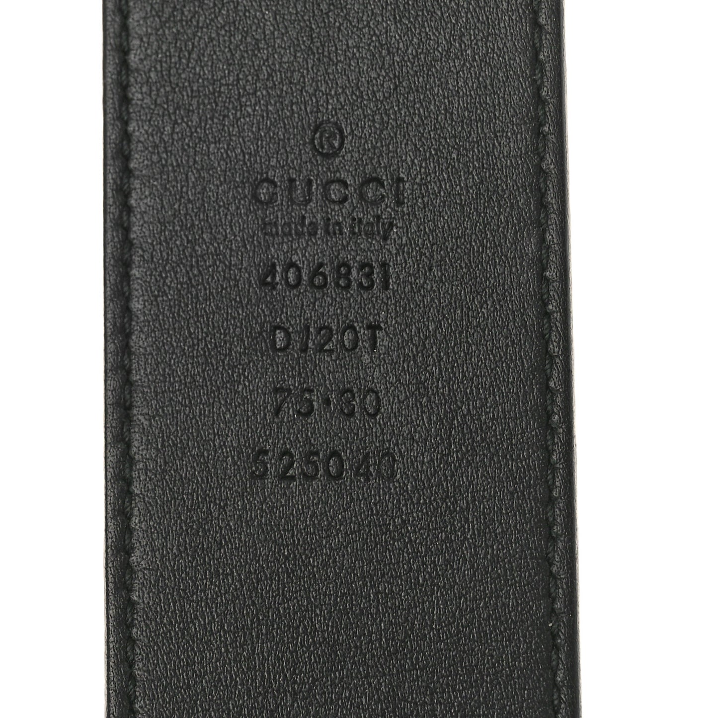 Textured Calfskin Double G 40mm Belt 75 30 Black