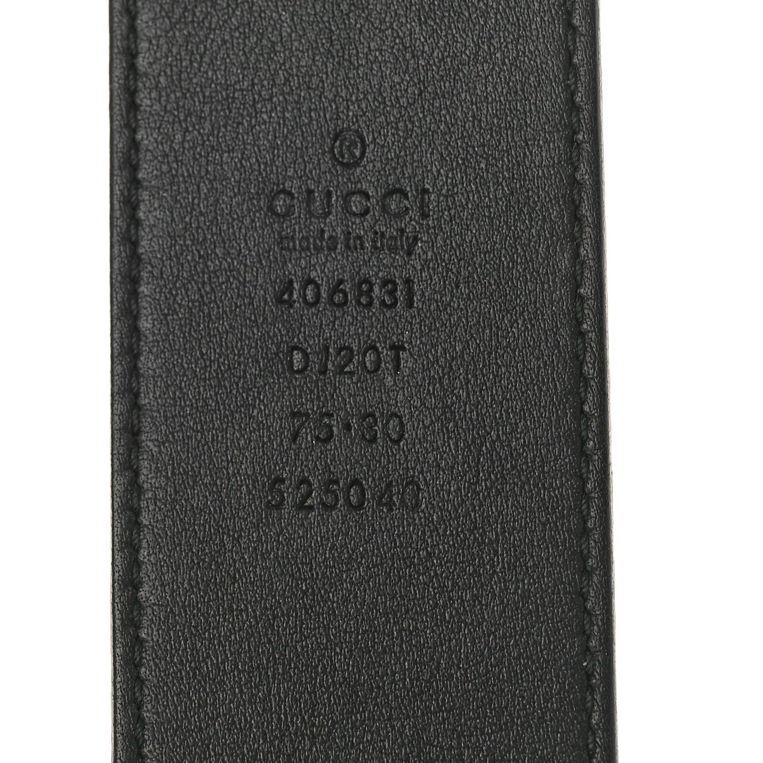 Gucci Textured Calfskin Double G 40mm Belt 75 30 Black 3 of 6