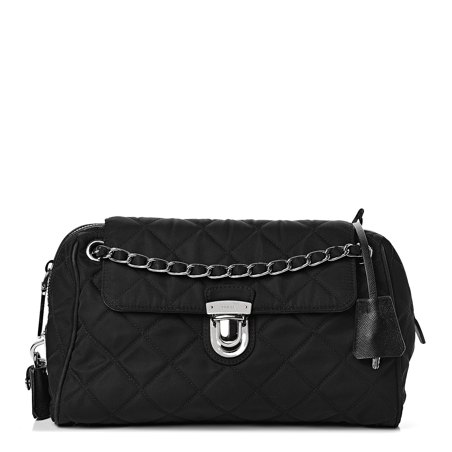 Prada Nylon Tessuto Impuntu Quilted Flap Black 1 of 11