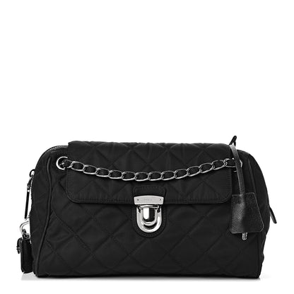 Prada Nylon Tessuto Impuntu Quilted Flap Black 1 of 11