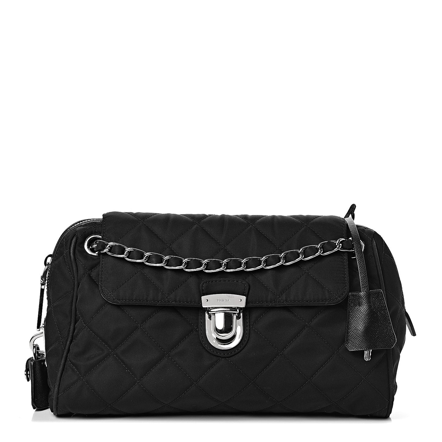 Nylon Tessuto Impuntu Quilted Flap Black