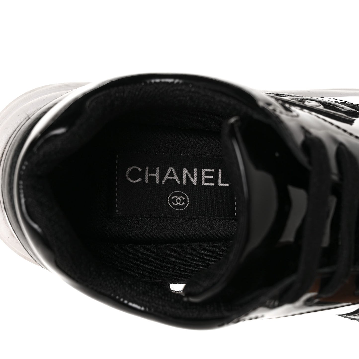 Calfskin Patent Transparent Sneakers 36.5 Black