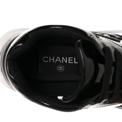 Chanel Calfskin Patent Transparent Sneakers 36.5 Black 6 of 6