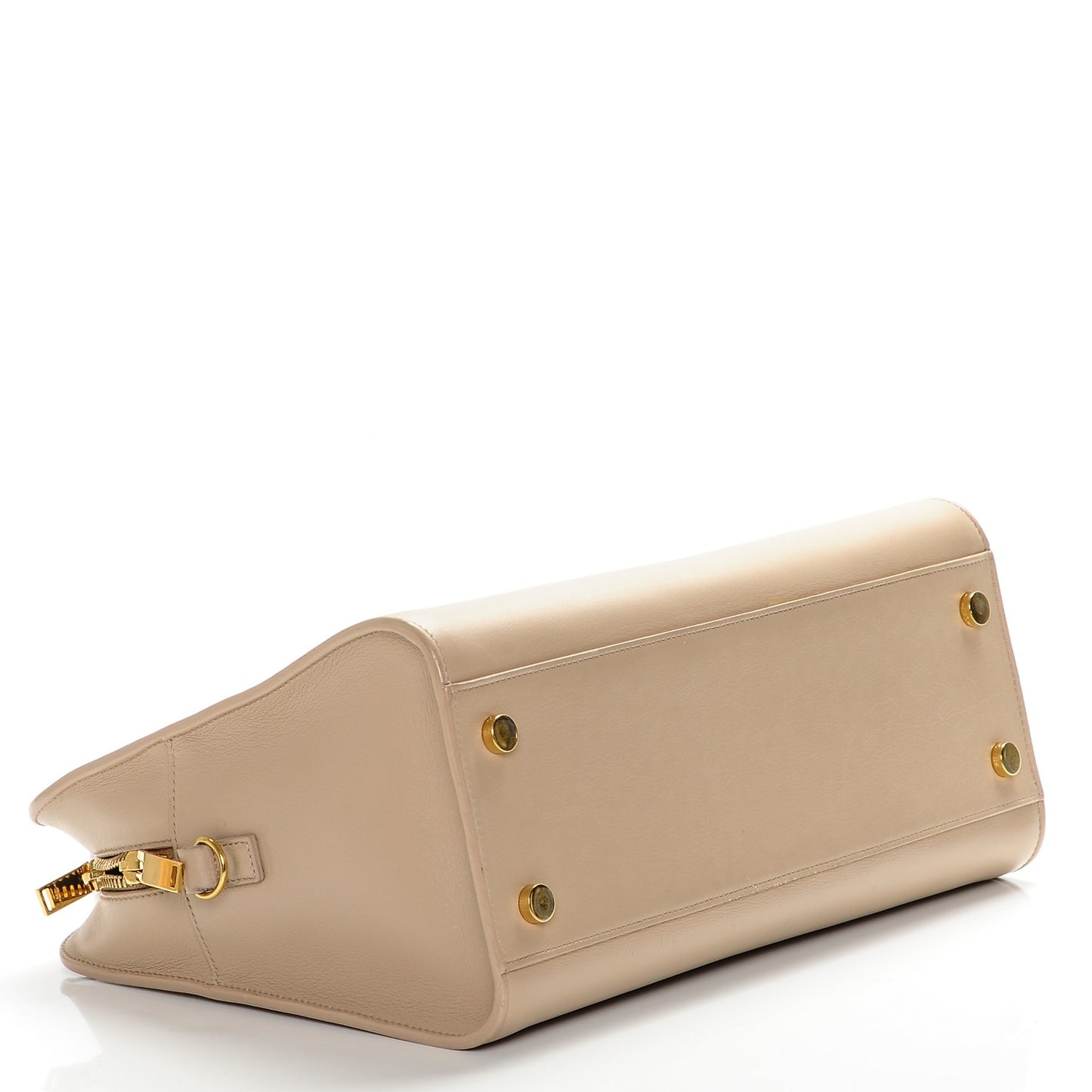 Calfskin Small Monogram Cabas Dark Beige