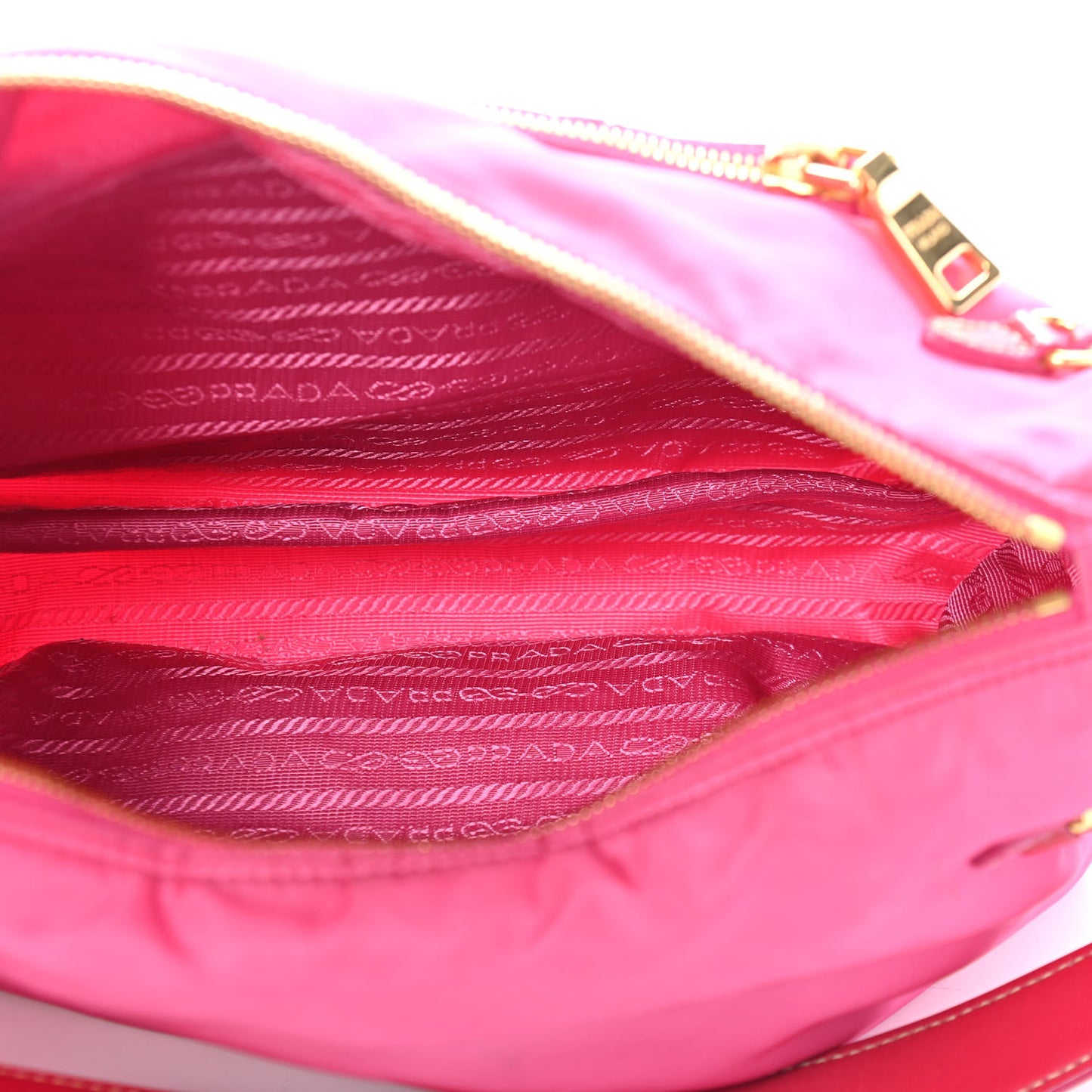 Tessuto Nylon Vernice Bag Fuxia