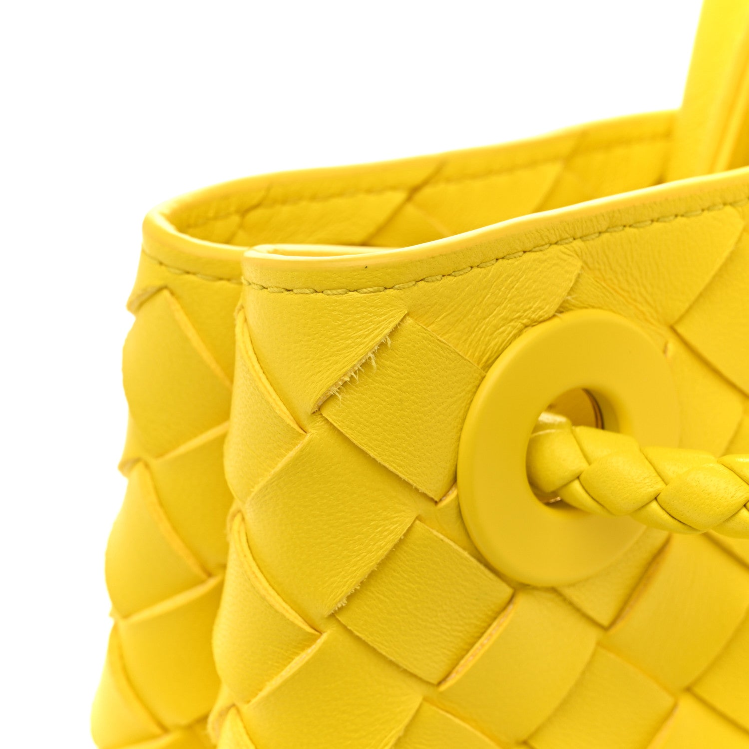 Bottega Veneta Nappa Intrecciato Small Andiamo Shoulder Bag Sulfur