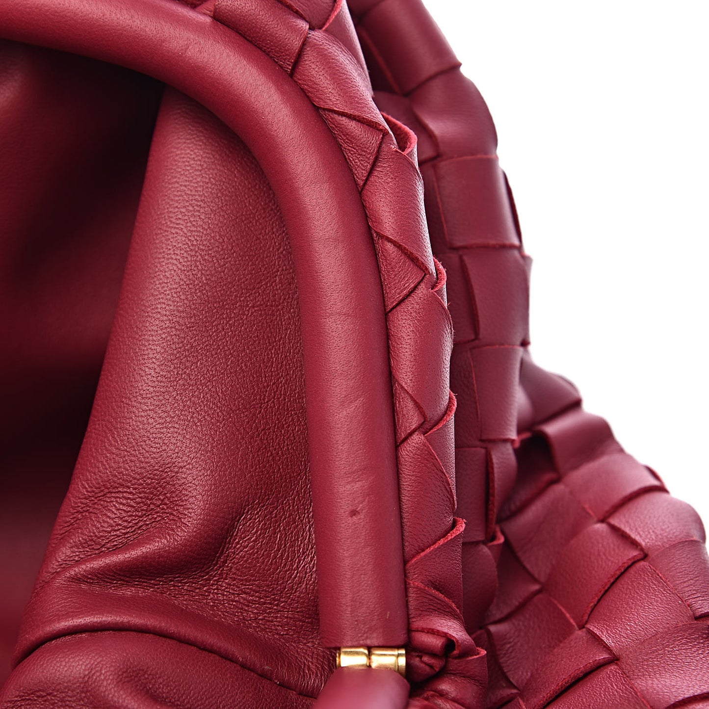 Nappa Maxi Intrecciato The Pouch Oversized Clutch Amaranto