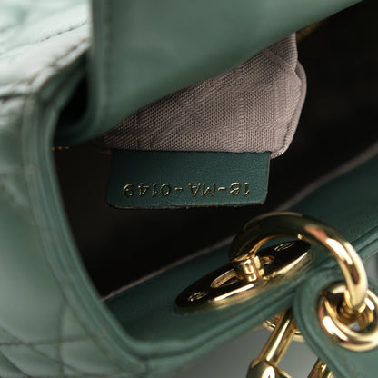 Christian Dior Lambskin Cannage Small My ABCDior Lady Dior Cedar Green 7 of 12