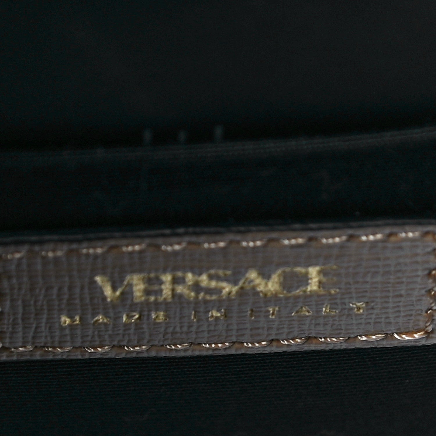 Versace Saffiano Virtus Top Handle Shoulder Bag Camel 6 of 9