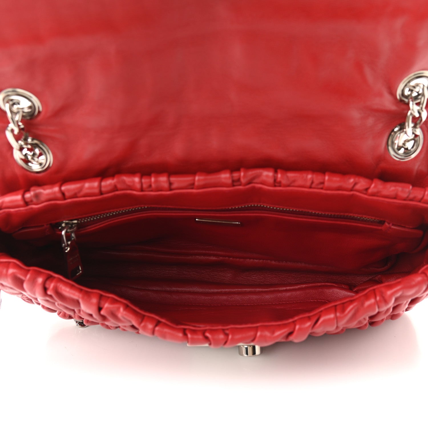 Prada Nappa Gaufre Medium Sound Flap Shoulder Bag Black 4 of 8